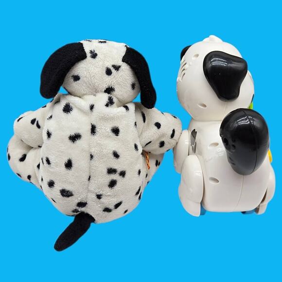 Puppy Friends Ty Pluffies 11" Dotters Dalmation Plush & VTech Pull Sing Dog Toy - Picture 5 of 13